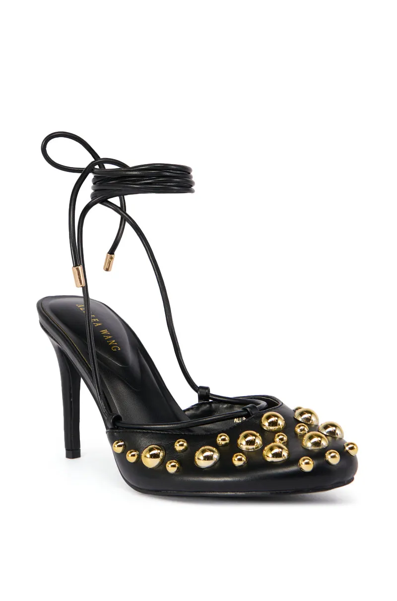 AZALEA WANG AMADEUS BLACK EMBELLISHED PUMP sold by AKIRA product image thumbnail 3