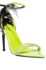 AZALEA WANG ELLA COLOR BLOCKED FEATHER SANDAL IN LIME sold by AKIRA