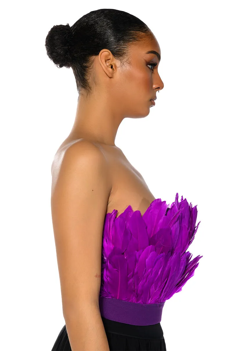 FLY AWAY FEATHER TUBE TOP sold by AKIRA product image thumbnail 5