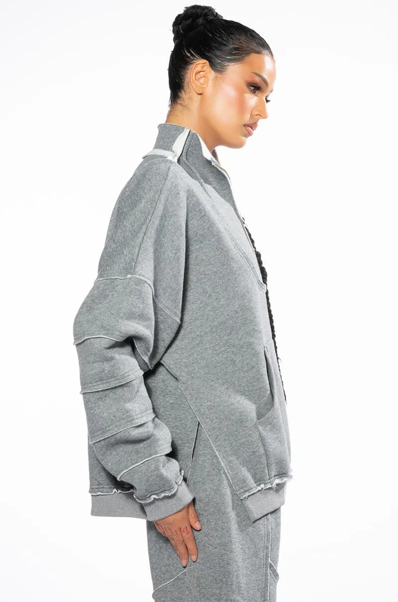 EFFORTLESS OVERSIZED HALF ZIP SWEATSHIRT sold by AKIRA product image thumbnail 5
