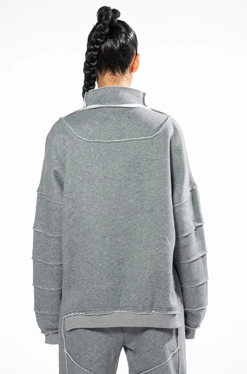 EFFORTLESS OVERSIZED HALF ZIP SWEATSHIRT sold by AKIRA product image thumbnail 4