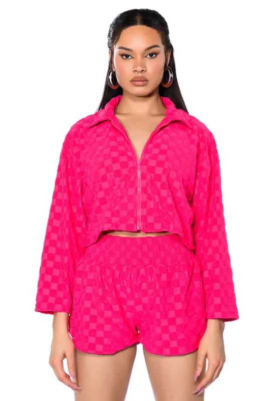 EASY DAYS ZIP UP JACKET sold by AKIRA