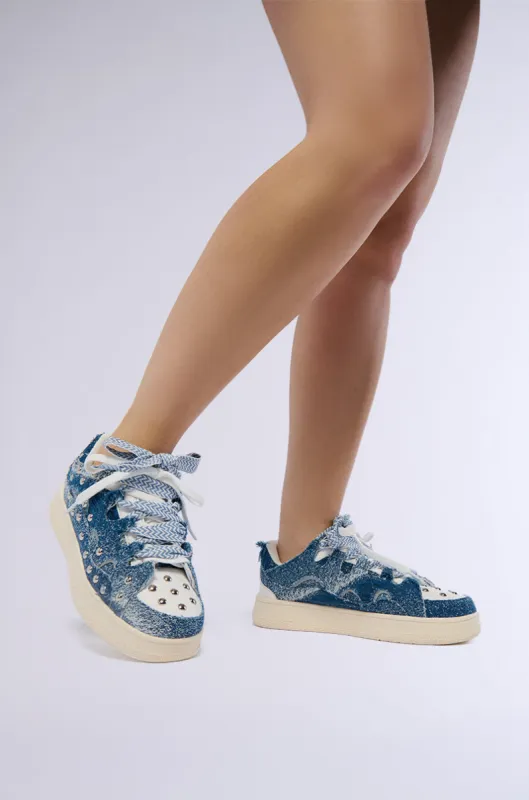 RANI DENIM SNEAKER made by AKIRA