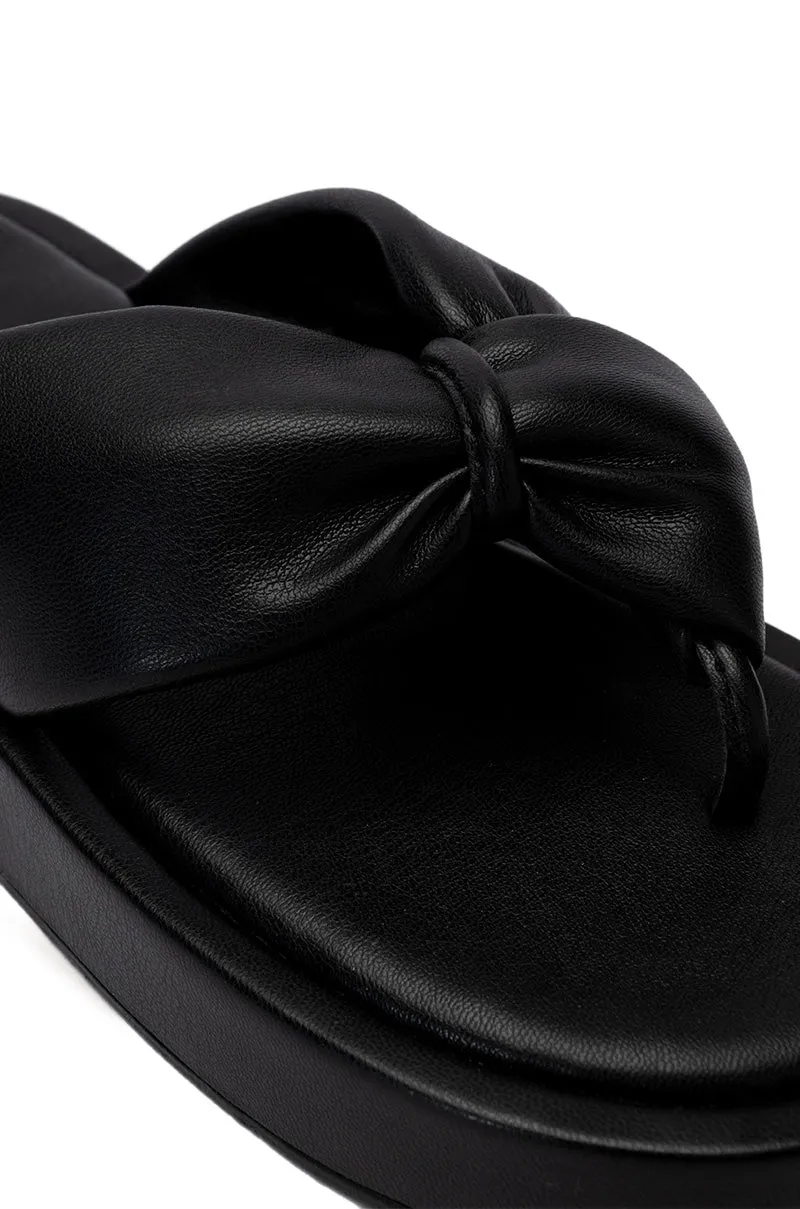 AZALEA WANG KARSYN FLAT SLIP ON SANDAL IN BLACK sold by AKIRA product image thumbnail 5