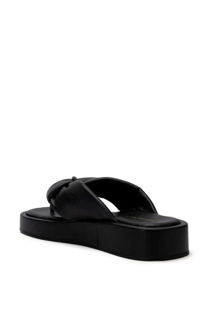 AZALEA WANG KARSYN FLAT SLIP ON SANDAL IN BLACK sold by AKIRA product image thumbnail 4