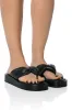 AZALEA WANG KARSYN FLAT SLIP ON SANDAL IN BLACK sold by AKIRA