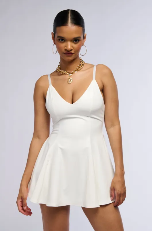 DONT TEXT PU MINI DRESS sold by AKIRA