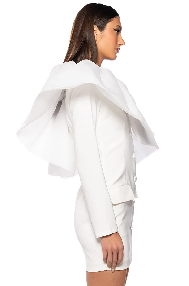 DELLA OFF THE SHOULDER LONG SLEEVE MINI DRESS sold by AKIRA product image thumbnail 4