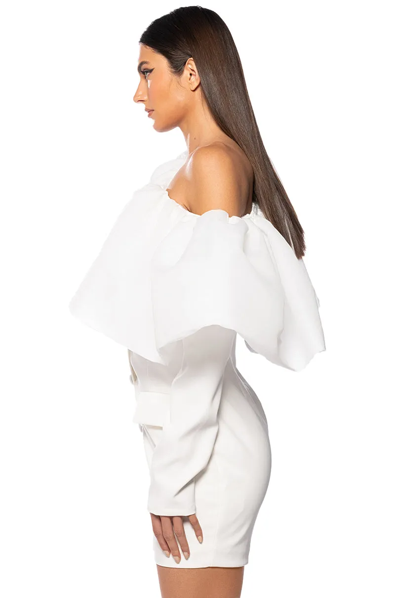 DELLA OFF THE SHOULDER LONG SLEEVE MINI DRESS sold by AKIRA product image thumbnail 5