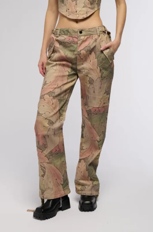 SEASONAL AWAKENING PRINTED JEANS sold by AKIRA