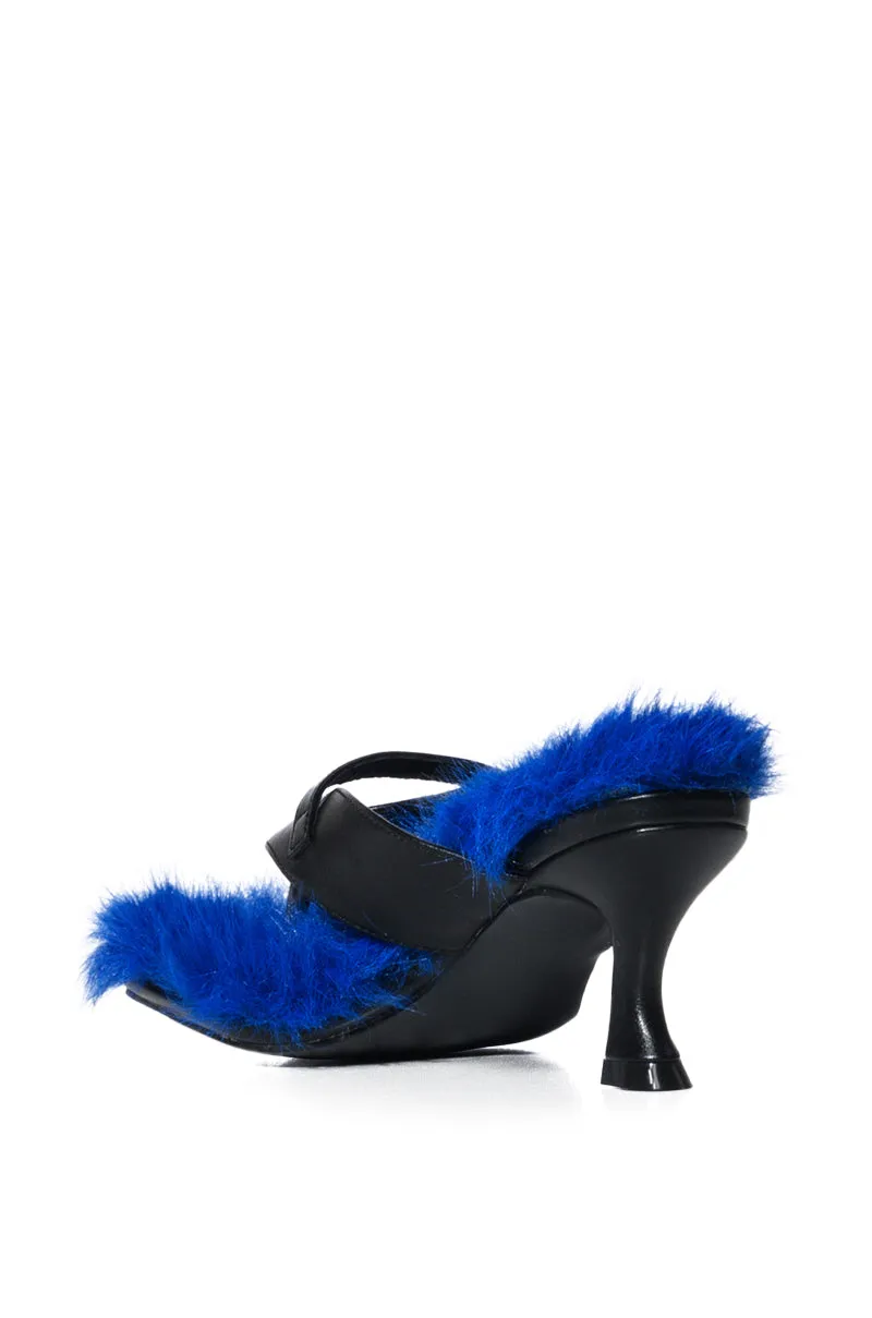 AZALEA WANG SWEETTART BLUE FURRY SANDAL sold by AKIRA product image thumbnail 4