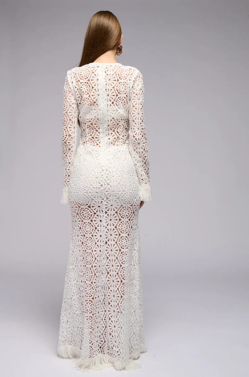 HANNA QUILTED MAXI DRESS WITH FRINGE sold by AKIRA product image thumbnail 5