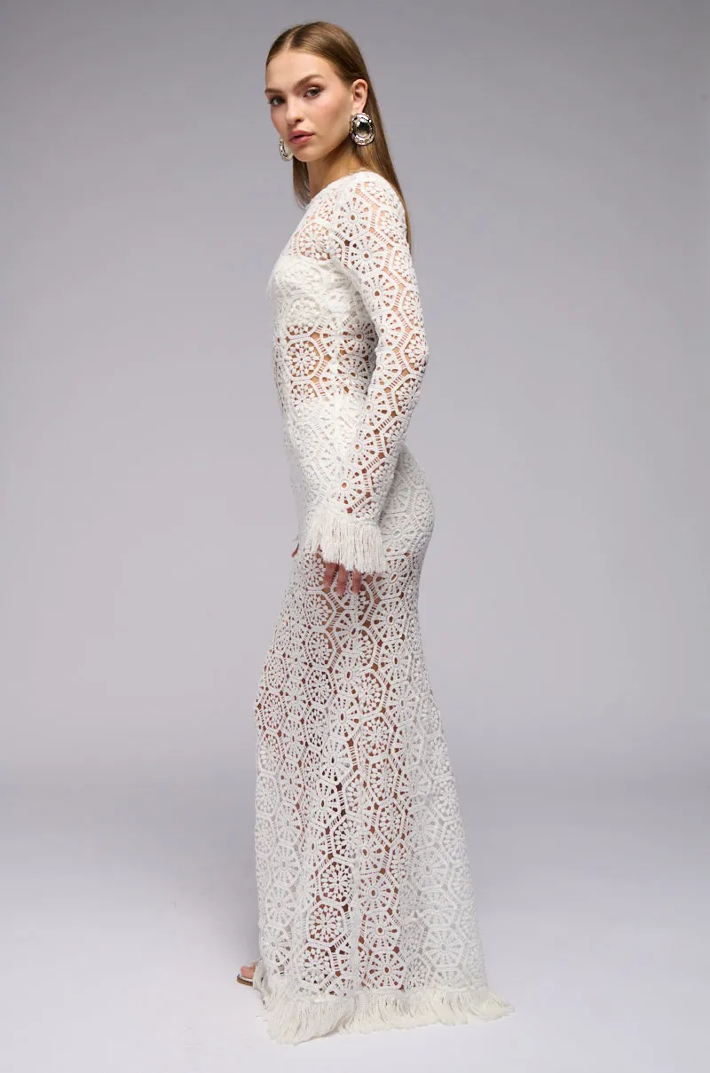 HANNA QUILTED MAXI DRESS WITH FRINGE sold by AKIRA product image thumbnail 4