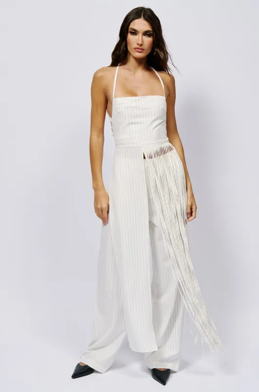 OVER THE TOP ELONGATED TANK IN WHITE sold by AKIRA