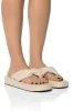 AZALEA WANG KARSYN FLAT SLIP ON SANDAL IN CREAM sold by AKIRA