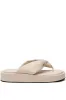 AZALEA WANG KARSYN FLAT SLIP ON SANDAL IN CREAM sold by AKIRA