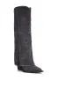 AZALEA WANG CALCIFER GRAY RHINESTONE AND DENIM WESTERN BOOT sold by AKIRA