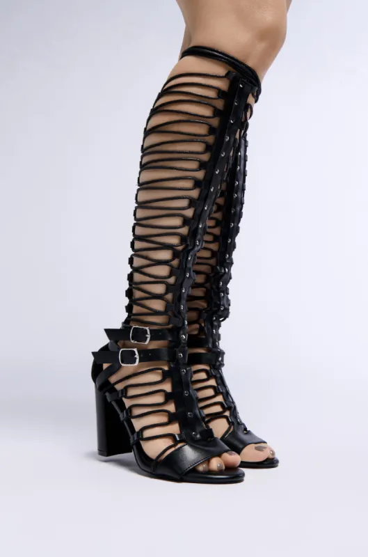 AZALEA WANG ZIVA LACE UP SANDAL sold by AKIRA