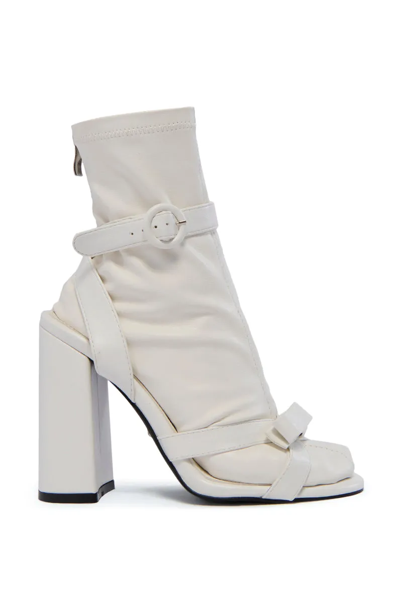 AZALEA WANG QUINLAN WHITE SOCK BOOTIE sold by AKIRA product image thumbnail 3