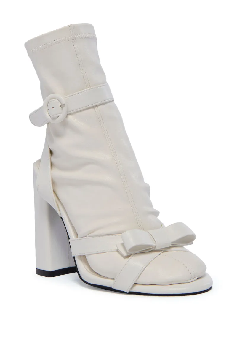 AZALEA WANG QUINLAN WHITE SOCK BOOTIE sold by AKIRA product image thumbnail 5