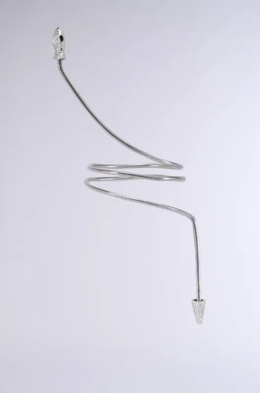 SNAKE COIL EARRING sold by AKIRA