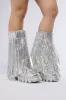 AZALEA WANG CYNDRA SILVER FRINGE BOOT sold by AKIRA