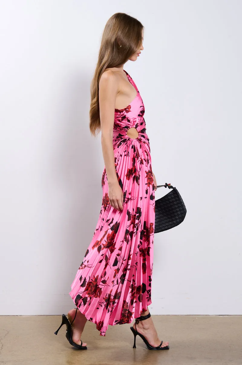 THIS TIME AROUND FLORAL ONE SHOULDER MIDI DRESS sold by AKIRA product image thumbnail 3