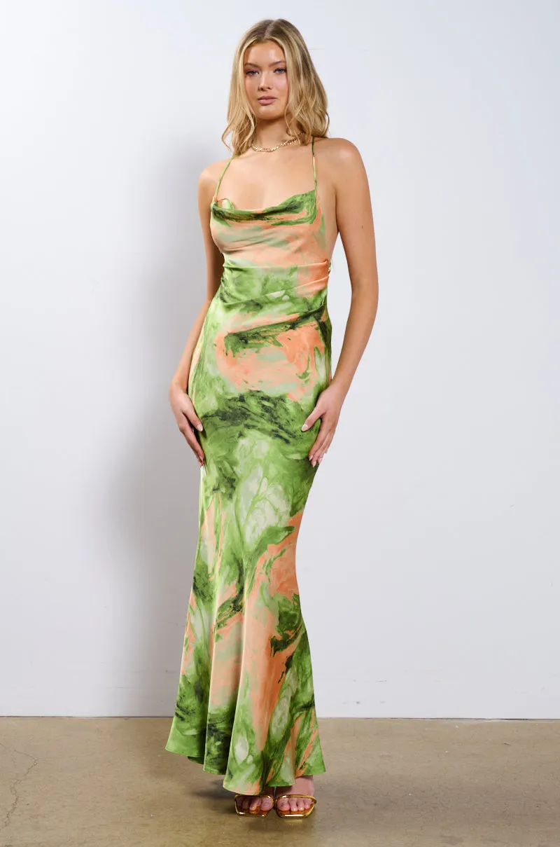 UNDER THE SEA PRINTED MIDI DRESS sold by AKIRA product image thumbnail 2
