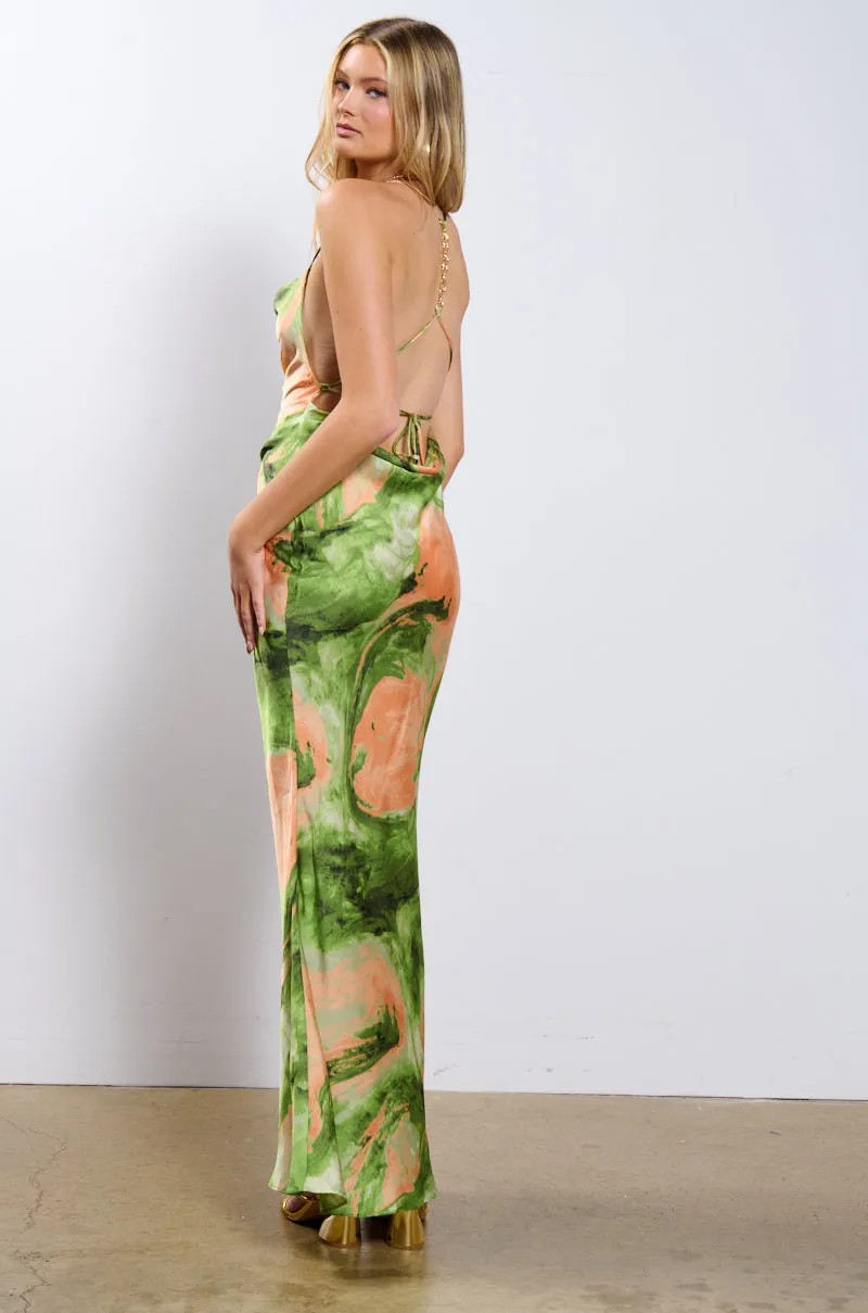 UNDER THE SEA PRINTED MIDI DRESS sold by AKIRA product image thumbnail 4