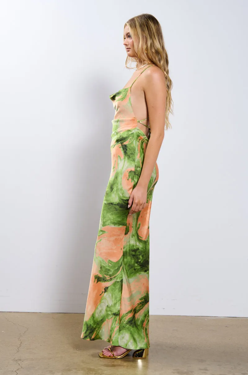 UNDER THE SEA PRINTED MIDI DRESS sold by AKIRA product image thumbnail 3