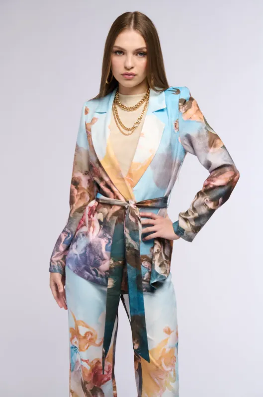 LOOK UP PRINTED BLAZER sold by AKIRA