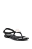 AZALEA WANG TETTY BLACK FLAT SANDAL WITH FLOWER sold by AKIRA
