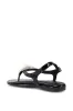 AZALEA WANG TETTY BLACK FLAT SANDAL WITH FLOWER sold by AKIRA