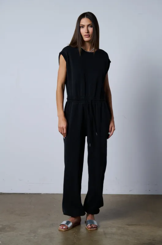 THAT GIRL FRENCH TERRY JUMPSUIT sold by AKIRA