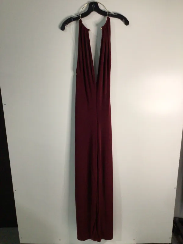LIVING MY WAY BURGUNDY JUMPSUIT sold by AKIRA