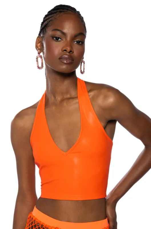 RIO HALTER CROP TOP sold by AKIRA