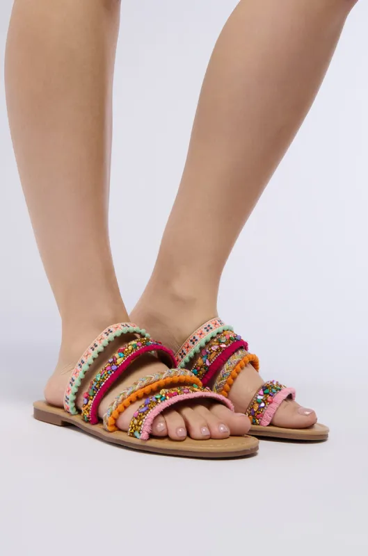 AZALEA WANG LUCENA MULTI EMBELLISHED SANDAL sold by AKIRA