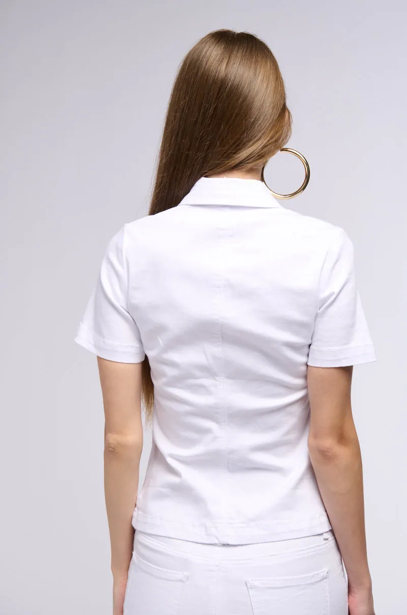 VALENCIA DENIM BUTTON DOWN BLOUSE sold by AKIRA product image thumbnail 5