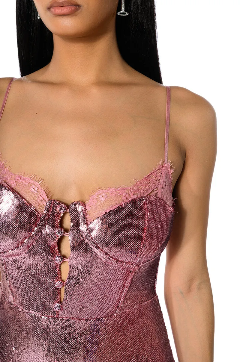 BRIELLA SEQUIN SPAGHETTI STRAP MINI DRESS sold by AKIRA product image thumbnail 5