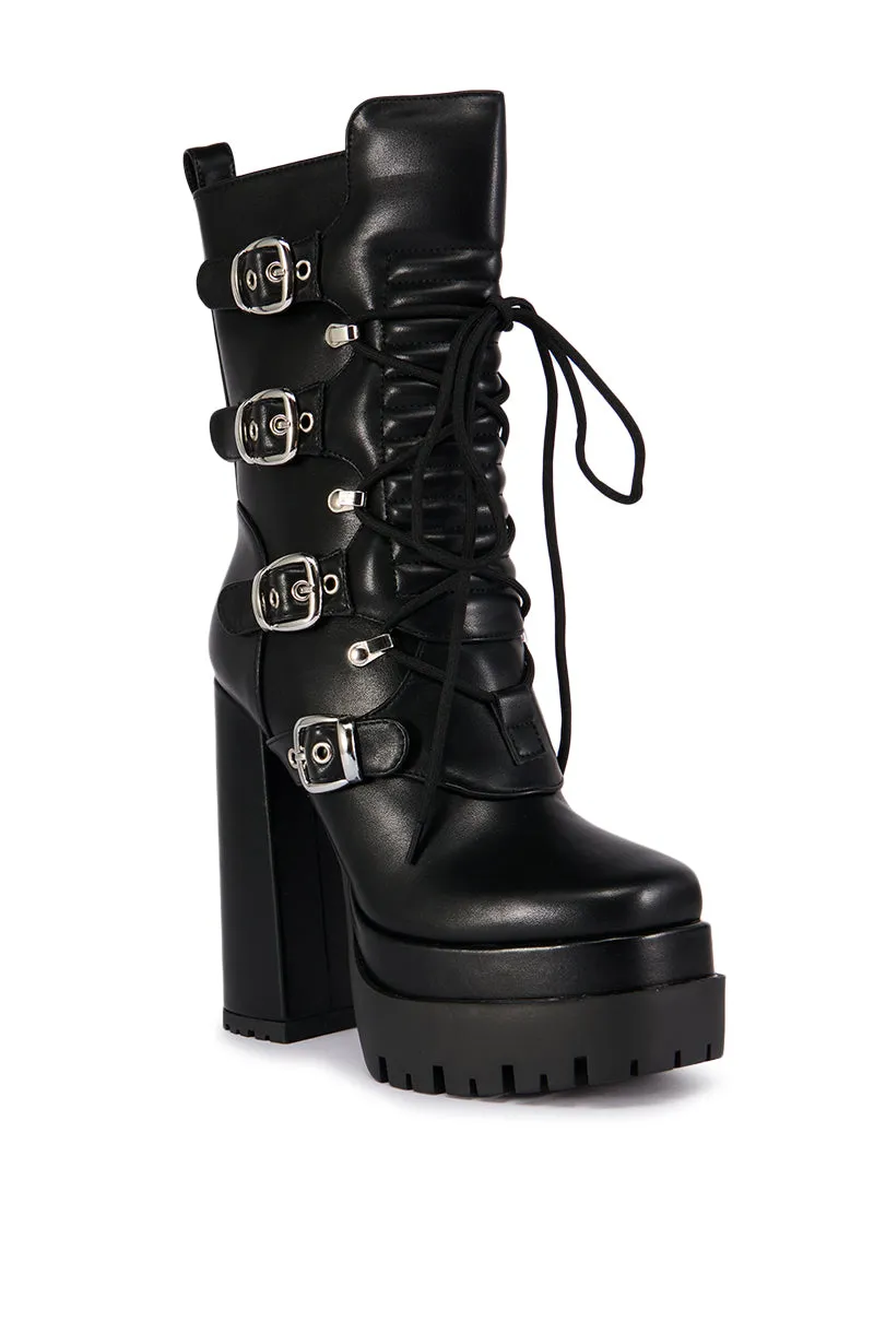 AZALEA WANG RAVINA BLACK PLATFORM BOOTIE sold by AKIRA product image thumbnail 3