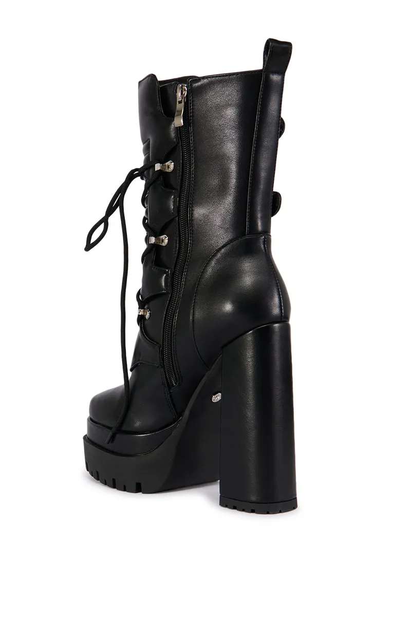AZALEA WANG RAVINA BLACK PLATFORM BOOTIE sold by AKIRA product image thumbnail 4