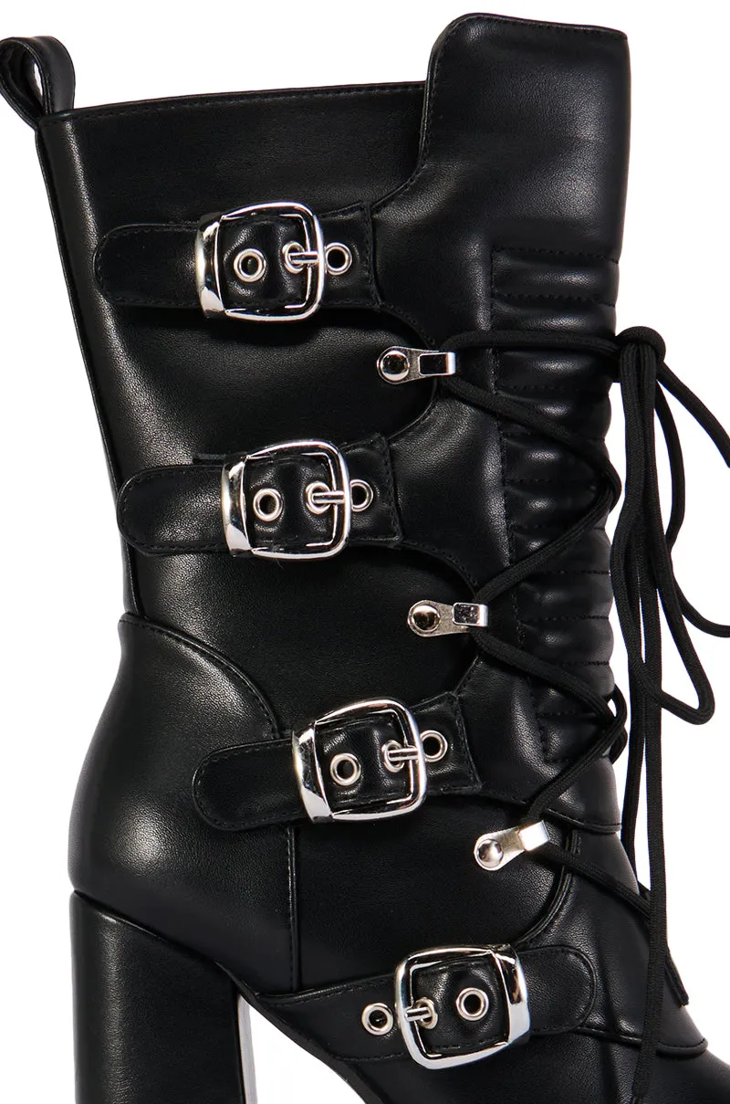 AZALEA WANG RAVINA BLACK PLATFORM BOOTIE sold by AKIRA product image thumbnail 5