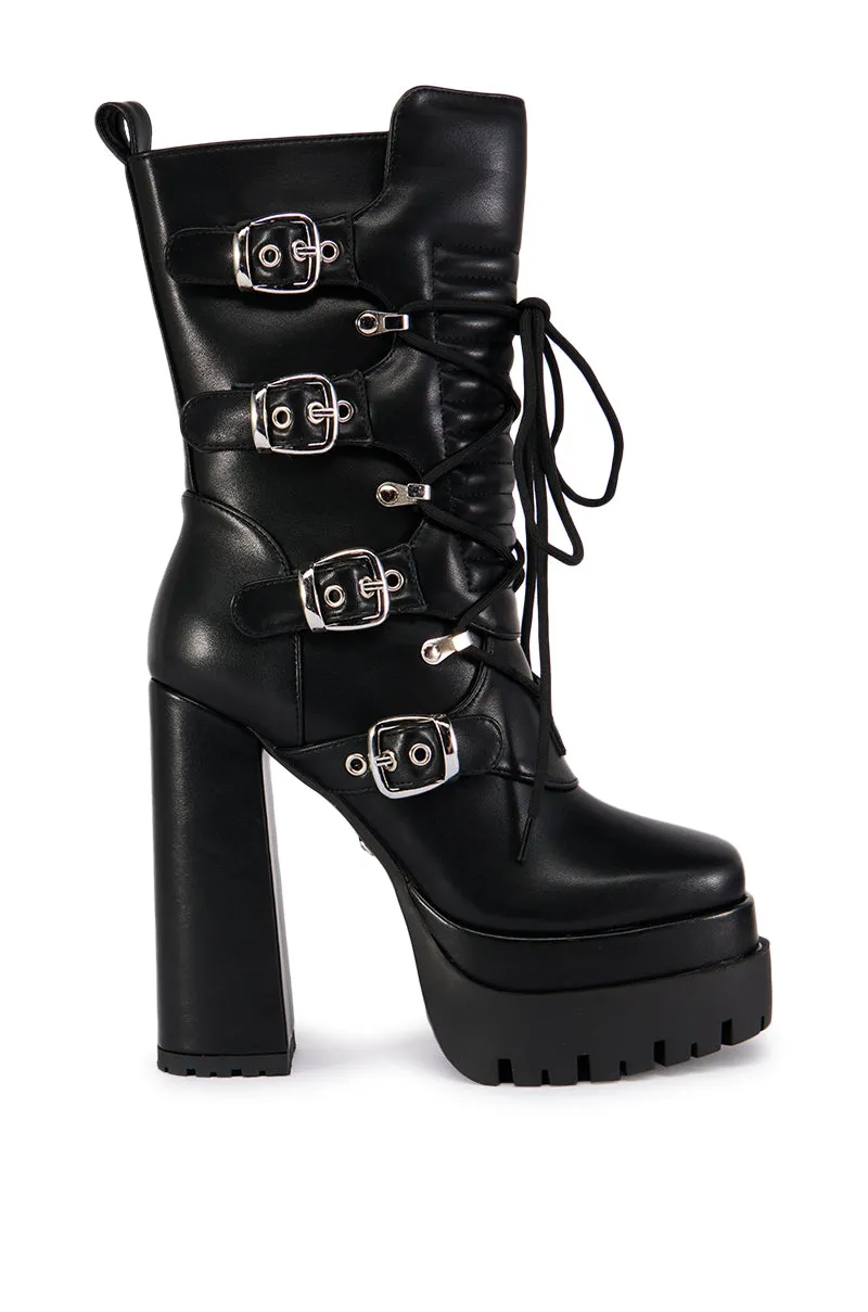 AZALEA WANG RAVINA BLACK PLATFORM BOOTIE sold by AKIRA product image thumbnail 2