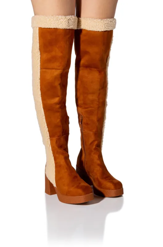 TOP TIER TAN BOOT sold by AKIRA