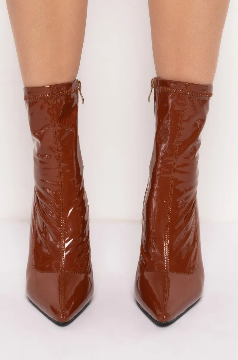 AZALEA WANG SHE'S ON FIRE STILETTO BOOTIE IN CARAMEL sold by AKIRA product image thumbnail 3