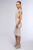 DIAMONDS ARE MY BEST FRIEND RHINESTONE MIDI DRESS sold by AKIRA