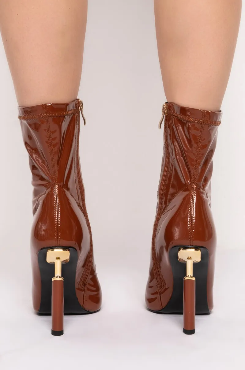 AZALEA WANG SHE'S ON FIRE STILETTO BOOTIE IN CARAMEL sold by AKIRA product image thumbnail 4