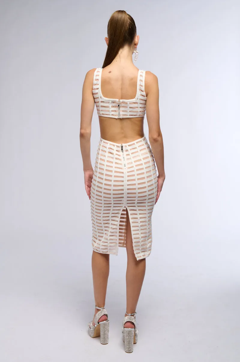 DIAMONDS ARE MY BEST FRIEND RHINESTONE MIDI DRESS sold by AKIRA product image thumbnail 5