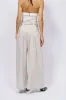 LUNA HIGH WAISTED WIDE LEG LINEN TROUSER sold by AKIRA