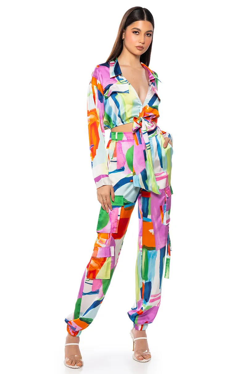 QUINN ABSTRACT PRINTED JOGGER sold by AKIRA product image thumbnail 3